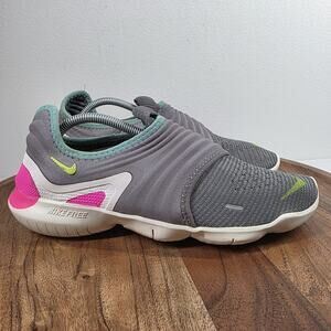 Nike Free RN Flyknit 3.0 Gunsmoke Womens Gray Size 9 Running Shoes AQ5708-002